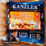 Kanzler sausage frozen CHEESE FRANKFURTER beef & chicken 6" 15cm 5pcs 360g